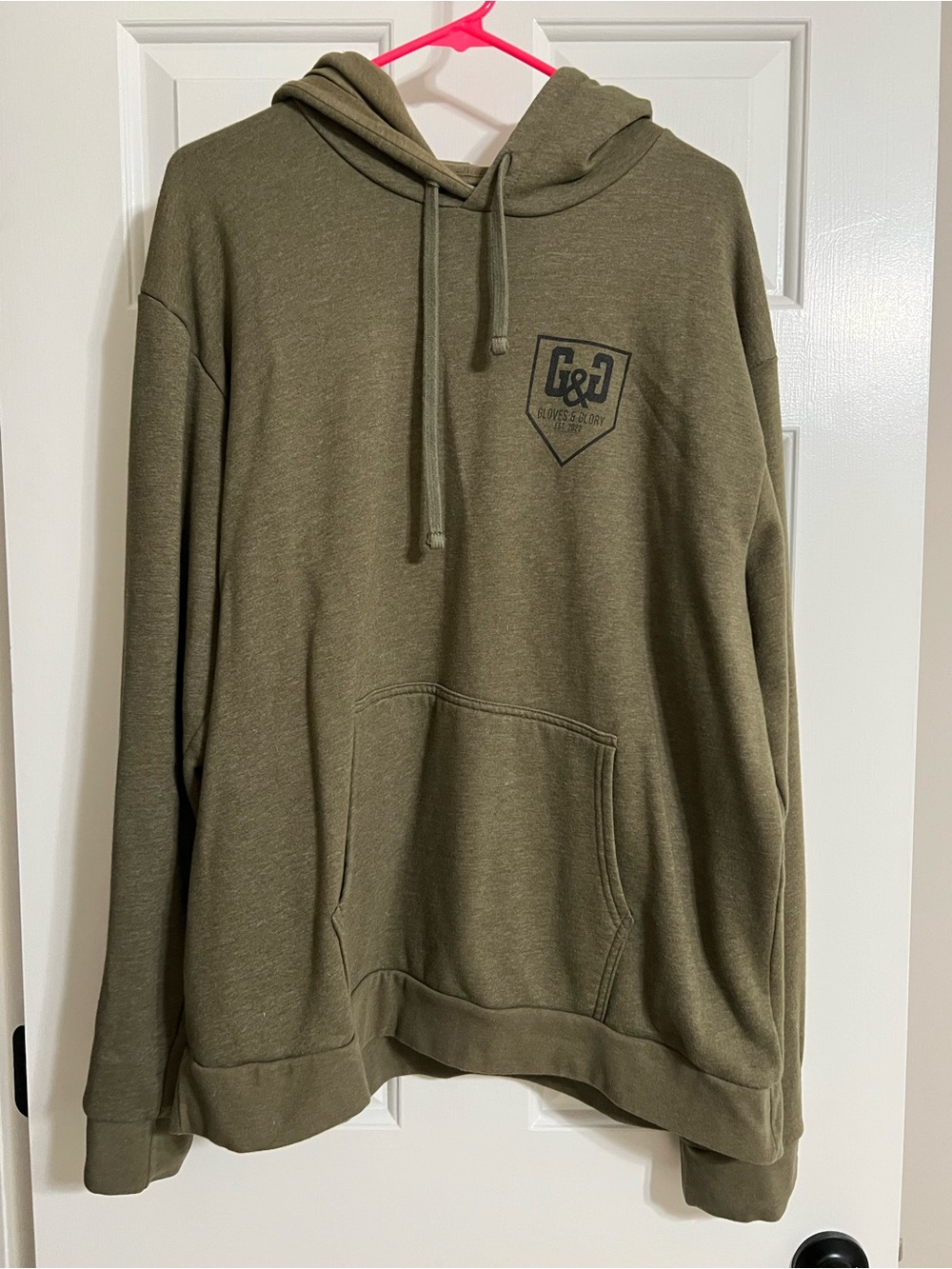 Gloves and Glory Olive Green Men's Pullover Hoodie